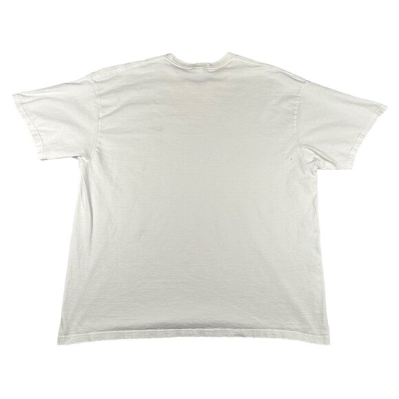 VTG 2002 Nike Mens XXL White Mini Swoosh Basic Cotton T-Shirt Short Sleeves Crew - Picture 8 of 10